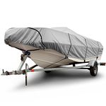 Budge 600 Denier Boat Cover fits Center Console V-Hull Boats B-631-X7 (22' to 24' Long, Gray)