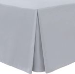 Linen Home Box Pleated Base Valance Sheet Silver Double Bed Skirt Platform Valance Sheets, Microfibre Soft Brushed, Easy Care Non Iron (Double, Silver)