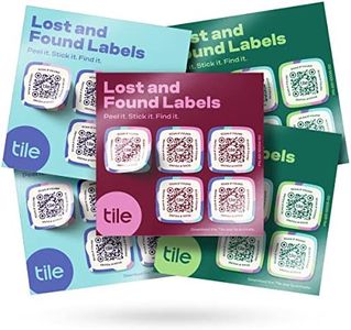 Tile Lost and Found Labels | QR Scannable Labels for Laptops, Water Bottles, Pet Collars, Kids Toys, Headphones and More | Android and iOS Devices | Scratch Proof | Adhesive | 25 Labels