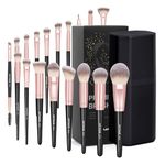 MAANGE Makeup Brush Set 18Pcs Professional Make up Brushes Travel Foundation Blush Angle Eyeliner Blending Concealers Eyeshadow Brush Premium Synthetic Makeup Brushes Set with Brush Box