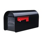 Architectural MAILBOXES Ironside Large Capacity Galvanized Steel Black, Post-Mount Mailbox, MB801BAM, Metal, Black