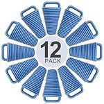 ILOKNZI 12 Packs Kayak Scupper Plug Kit TPE Kayak Bungs Drain Holes Stopper Bung with Handle (Small, Blues blue)