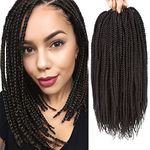 Box Braids Crochet Hair 12 inch Crochet Braids144 Strands Crochet Box Braids PreLooped Crochet Hair Goddess Box Braid Crochet Hair Crochet Braids for Black Women Braiding Hair(1B)