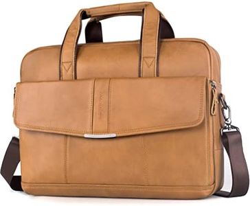 SPAHER Mens Leather Laptop Bag Briefcases for Men 15.6 Inch Leather Briefcase Business Work Laptop Handbag Shoulder Bag Office Bag for Men Laptop Messenger Bag