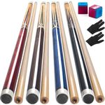 IIQ Pool Cue Stick: 4 Pool Cue Stick Sets Cue Sticks 58 inch Pool Cues Adult Canadian Maple Wood Billiard Stick