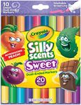 CRAYOLA 588339 Silly Scents Dual Ended Markers, Sweet Scented Markers, 10 Pack, Kids, Age 3, 4, 5, 6