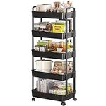 5-Tier Utility Cart with Lockable W