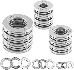 Tanstic 9Pcs Thrust Ball Bearings 10MM 17MM 20MM Bore 24MM 30MM 35MM OD 9MM 10MM Thick, Chrome Steel Single Row Roller Thrust Precision Axial Ball Bearings for Oven Turntable Jack Pump Rotating