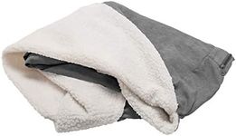 Furhaven Replacement Dog Bed Cover Sherpa & Suede Snuggery, Machine Washable - Gray, 35-inch