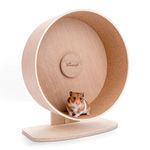 Niteangel Wooden Hamster Exercise Wheel: - Silent Hamster Running Wheel for Hamsters Gerbil Mice and Other Similar-Sized Small Pets (Large)