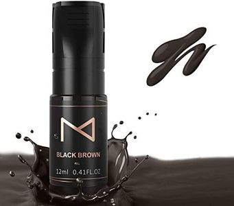 M Cosmetic LIQUID Pigment for Eyebrows/Brows Machine Use – Permanent Makeup Tattoo Ink Supplies Color Set 12ml (Black Brown)