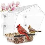 Ermete Window Bird Feeder with Stro