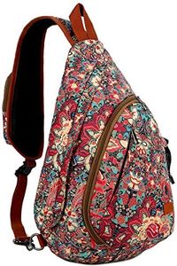 Baosha Sling backpack Crossbody Shoulder Chest Bag Travel Hiking Daypack for Women XB-04, Multicolored, Large, Daypack Backpacks