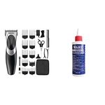 Wahl Clip ‘N Rinse Cord/Cordless Hair Clipper, Black & Clipper Oil, Blade Oil for Hair Clippers, Beard Trimmers and Shavers, Lubricating Oils for Clippers, Maintenance for Blades, 250 ml