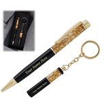 CrownLit Polycarbonate Personalized Pen & Keychain, Best Gift For Everyone, Multicolor