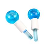 Zuvexa Facial Ice Globe Smart Cool Face Roller Ball | Facial Massage Tools for Neck Eye Circle Reduce | Anti Ageing Wrinkles Soothing Firming Skin Crystal Ice Roller (Pack of 2)