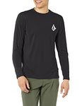Volcom Men's Standard Taunt UPF 50+ Long Sleeve Loose Fit Rashguard, Black 2, X-Large