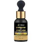 MaxBella® Eyebrow & Eyelash Growth Serum with Castor, Onion Oil and Vitamin E | Grow Stronger, Fuller, Thicker, Regrowth | Eyebrow & Eyelash Enhancing Oil | 15ml Pack