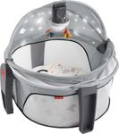 Fisher-Price Portable Baby Bassinet Deluxe On-The-Go Projection Dome, Travel Play Space for Newborns with Lights Music & Canopy, Paper Shapes