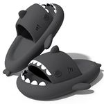 NIBESSER Shark Cloud Sliders Super Comfy Soft Slippers for Women Men Bathroom Pillow Slippers Summer Non-Slip Quick Dry Shower Sandals Open Toe Cute Cartoon Chunky Sliders Indoor Outdoor