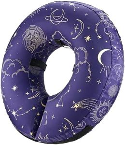 BENCMATE Inflatable Dog Cone Collar Alternative, Soft Dog Cone for Small Medium Large Dogs and Cats, Neck Recovery ECollar Donut Collar After Surgery (XLarge, Constellation)
