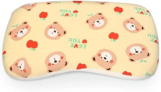 Soft Toddler Pillow for Sleeping – Breathable Small Pillow (14.5'' x 8.4'') with Removable Cover – Ideal for Travel & Nursery, Cuddly Bear Design – Perfect for Ages 1-3 Years