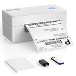 HIROBOT 2024 Newest Thermal Label Printer | 203 DPI Barcode Label Printer | 4×6" Shipping Label Printer | 152mm/s High Speed Print | Compatible with Windows, Mac| UPS, DHL, FedEx, Amazon,Etc