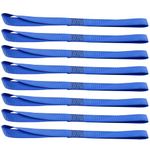 XSTRAP Standard 8PCS Soft Loop Tie-Down Straps 1-1/16 x 18 inches - 3600LB Breaking Strength, Loops for Securing Trailering of Bikes, ATV, UTV, Motorcycles, Scooters, Dirt Bikes, Lawn Equipment, Blue