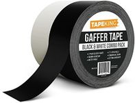 Tape King Gaffers Tape (2-Roll Pack) - 2” Wide x 30 Yards Per Roll - Black & White Combo Pack - Rubber Adhesive Leaves No Residue Behind - Secure Cords to Stages - Great for Concerts, Weddings or More