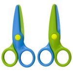 CCR Children Safety Scissors Set Preschool Toddler Scissors Kids Scissors for Arts & Crafts, Art Craft Child-Safe Scissors,Pack of 2