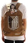 cultofmoon Unisex Anime Shoulder Shingeki No Kyojin School Bag Khaki