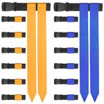 Flag Football Belts, 14 Player Adjustable Flag Football Set for Sports Training Competition (Blue and Yellow)