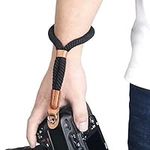 Sugelary Camera Wrist Strap, Soft Cotton Leather DSLR Wrist Strap for Canon Canon Nikon Sony Fujifilm Mirrorless Camera (Black)