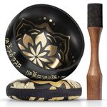 Tibetan Singing Bowl Set – Authentic Hand-Tuned Sound Bowl for Meditation – Complete Meditation Bowl Kit with Cushion, Mallet, and Guide – Perfect Singing Bowl for Yoga, Relaxation, and Sound Healing