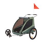 Thule, Coaster Xt, 2 Seater Bike Trailer, Green, U, Unisex-Adult
