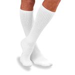 BSN Medical 110833 JOBST Sensifoot Diabetic Sock, Knee High, Closed Toe, Large, White