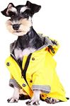 Dog Raincoat Jacket with Zip up Yel