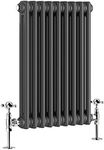 NRG 600x425 Traditional Colosseum Cast Iron Bathroom Radiator Anthracite 2 Panel