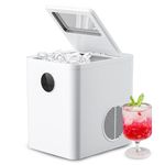 Nugget Ice Maker, Compact Countertop Machine, 12kg/Day, Self-Cleaning, 6-Min Batch, Portable for Home, RV, Office, Quiet Operation, Fast Ice Production