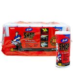 Scott Shop 10-Pack 55 Towels Per Roll, 11" X 10.4" Sheet Size, Absorbs Liquids, Oils and Grease, 11 X 10.4 inches