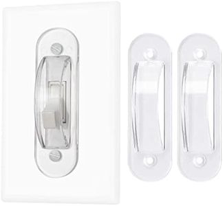 Lisol Wall Switch Guards Plate Covers Child Safety Security Home Decor, Clear - Keeps Light Switch ON Or Off Prevent Accidental Device Turn On or Off (2 Piece)