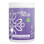 Premium Collagen Powder. Types 1 and 3, Protein Peptides, 18 Amino Acids. 400g. Hydrolysed Bovine Collagen Supplements by Edible Health. Paleo, Keto, Kosher, Halal. 30 Day Supply. UK & EU Certified