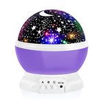 Votozi Night Light for Kids, Kids Night Light, Star Night Light, Moon and Star Projector 360 Degree Rotation - 4 LED Bulbs 9 Light Color Changing with USB Cable, Unique Gift for Men Women Children