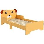 ZONEKIZ Toddler Bed Frame, Kids Bedroom Furniture, for Ages 3-6 Years, 143 x 74 x 58 cm - Yellow