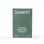 Swee10 Natural Stevia Sweetener - Zero Calorie Sugar Substitute for Low Sugar, Low Carb Diets - Vegan, Non-GMO Powder for Hot & Cold Drinks, Making Coffee & Tea, Cooking & Baking 90g Sachet Box