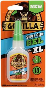 Gorilla Super Glue Gel XL, 25 Gram, Clear, (Pack of 1)