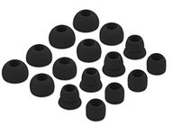 JNSA Eartips Earbuds Eargels for Powerbeats3 Powerbeats2,16PCS 8 Pair (Black)