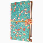 DOODLE Travel Diary Journal with PU Leather Cover | Travel Book for Memories | Includes Zipper Pouch, Card Holder, 2 Ruled & 1 Blank Notebook | Perfect Travel Gifts | A5, 192 Pages - Ethnic Essence