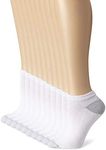 Hanes Women's Value, Low Cut Soft Moisture-Wicking Socks, 10-Packs, White - 10 Pack, 8-12