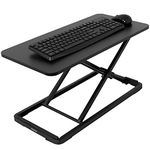 VIVO Single Top 61cm Scissors Lift Keyboard and Mouse Riser, Height Adjustable Laptop Desk, for Ergonomic Sit Stand Workstations, Black, DESK-V024A